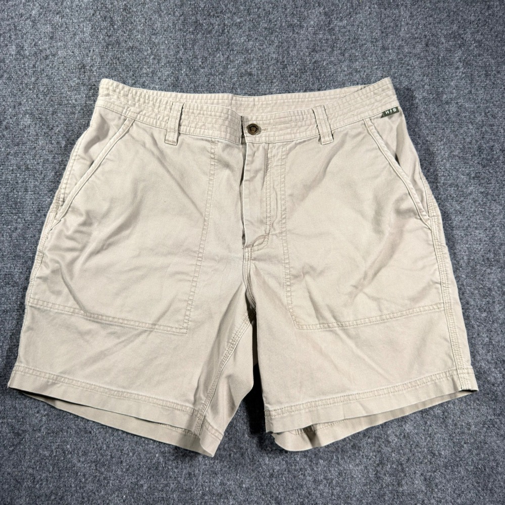 Howler Bros Clarksville Walk Shorts Mens 34 Khaki Tan Lightweight Stretch Twill